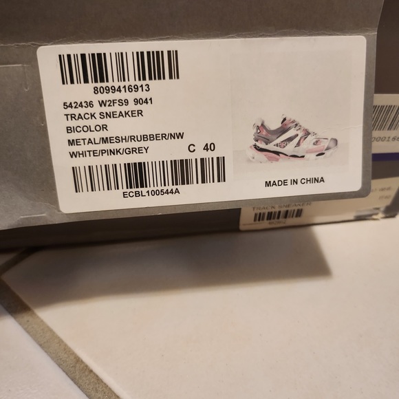 Balenciaga Unisex track  sneakers Wht Pink Gr EU40 New In box - Picture 4 of 15